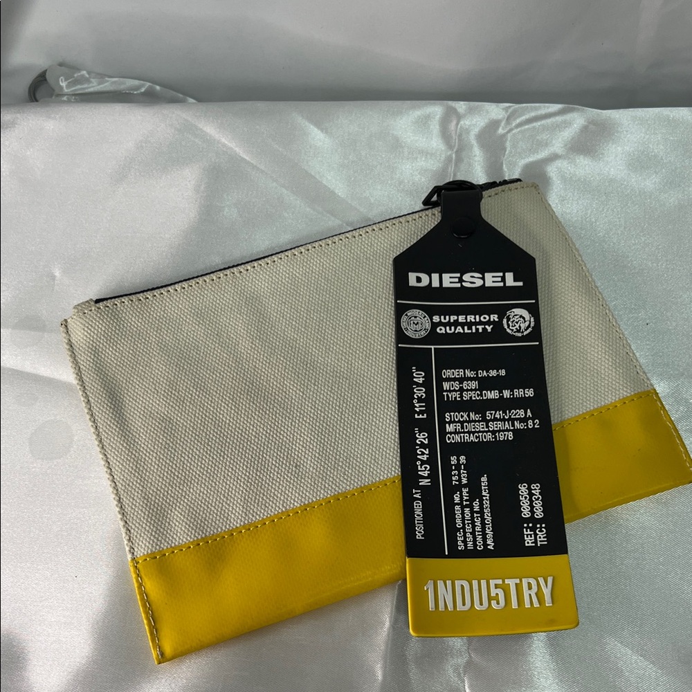 Diesel Yellow and Cream Pouch